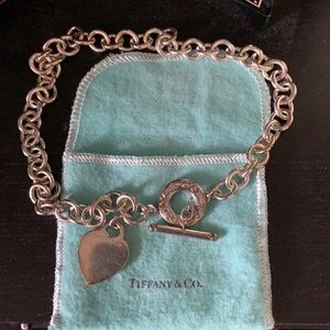 Tiffany heart choker with toggle clasp